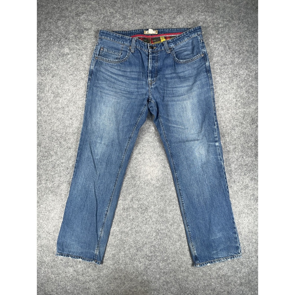 Carbon2Cobalt Jeans Mens 38‎ Straight Leg Distressed Denim Casual 125014